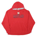 CHAMPION Mens Red Maryland Hoodie 2XL Cotton Blend Pullover Sweatshirt
