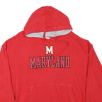 CHAMPION Mens Red Maryland Hoodie 2XL Cotton Blend Pullover Sweatshirt