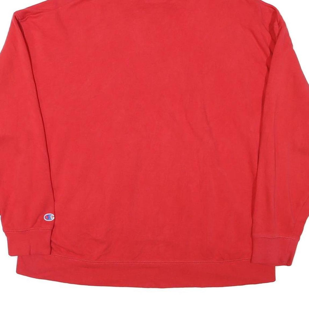 CHAMPION Mens Red Maryland Hoodie 2XL Cotton Blend Pullover Sweatshirt