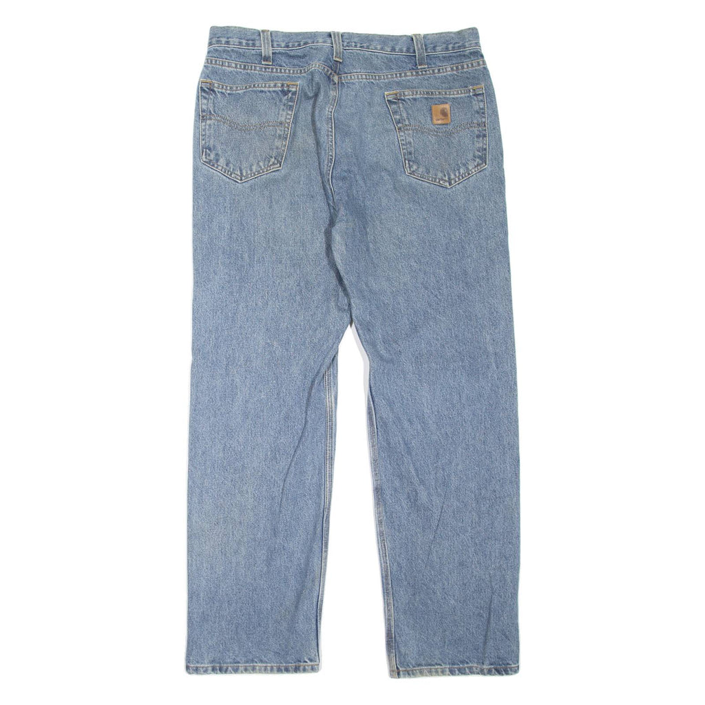 CARHARTT Workwear Mens Jeans Blue Regular Straight Stone Wash W36 L31