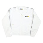 REEBOK Womens White Zip Jacket M Polyester Blend Plain Lightweight Sportswear