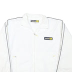 REEBOK Womens White Zip Jacket M Polyester Blend Plain Lightweight Sportswear