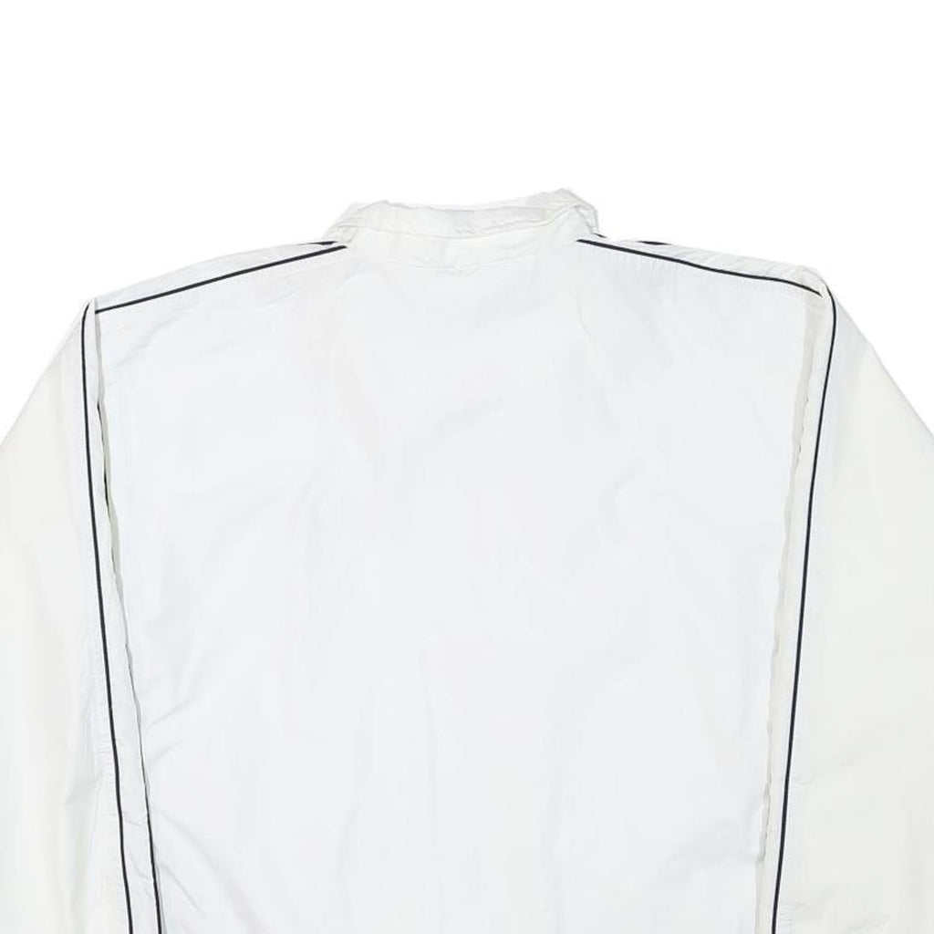 REEBOK Womens White Zip Jacket M Polyester Blend Plain Lightweight Sportswear