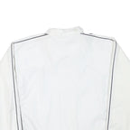 REEBOK Womens White Zip Jacket M Polyester Blend Plain Lightweight Sportswear