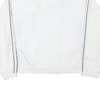 REEBOK Womens White Zip Jacket M Polyester Blend Plain Lightweight Sportswear