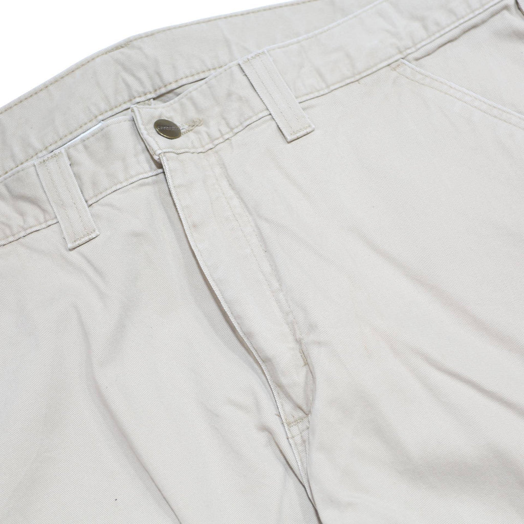 CARHARTT Mens Cotton Twill Beige Relaxed Straight Trousers W40 L32 Workwear