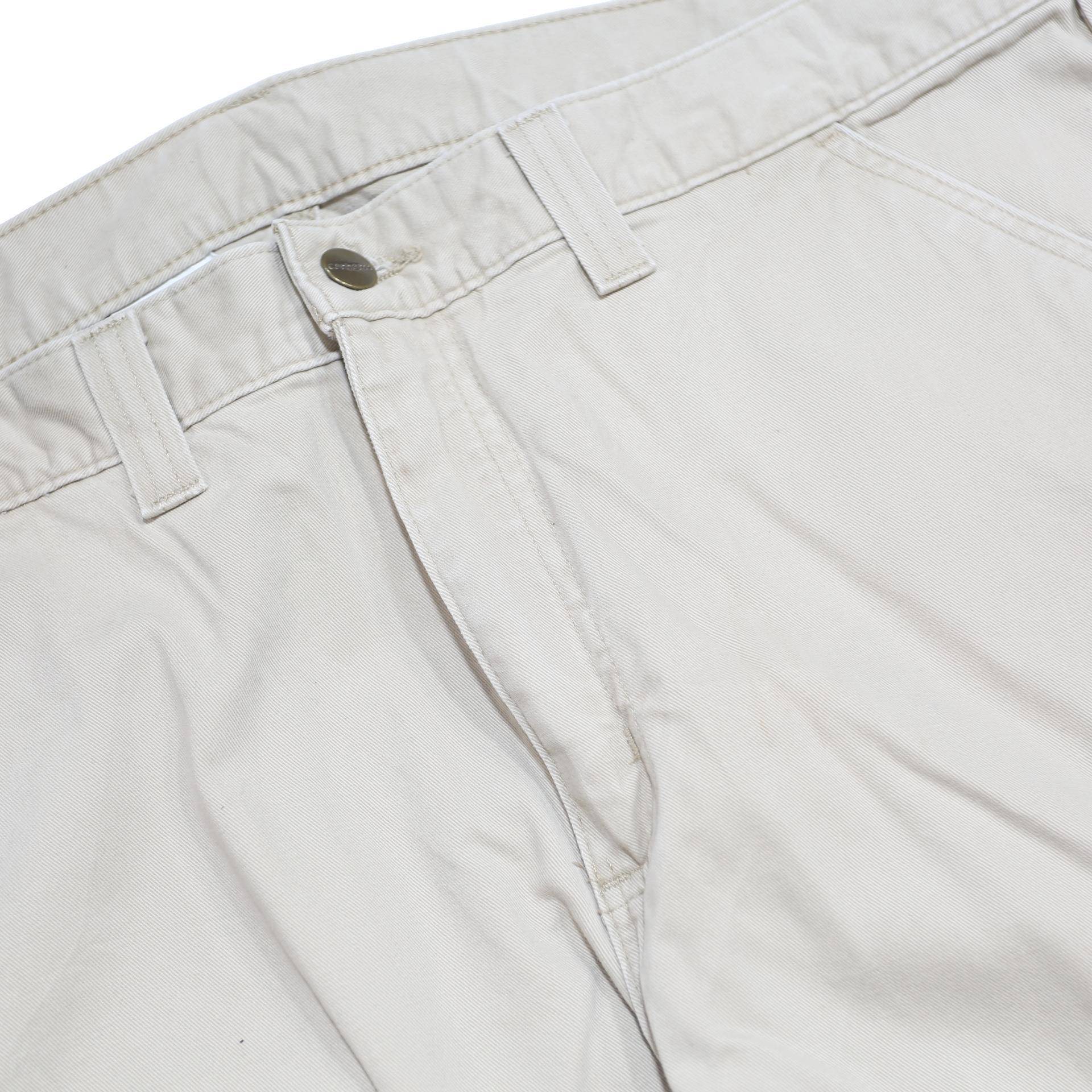 CARHARTT Mens Cotton Twill Beige Relaxed Straight Trousers W40 L32 Workwear