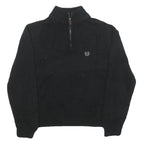 CHAPS Mens Black Plain Pullover Jumper Crew Neck Basic Knit M Cotton Blend