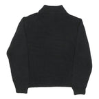 CHAPS Mens Black Plain Pullover Jumper Crew Neck Basic Knit M Cotton Blend