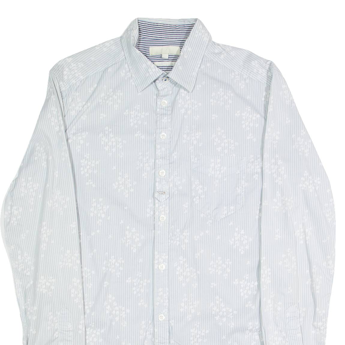 DIESEL Slim Fit Mens Shirt Blue Floral Long Sleeve S