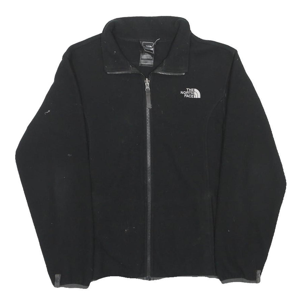 THE NORTH FACE Boys Black Fleece Zip Jacket L Outdoor Casual Warm Layer