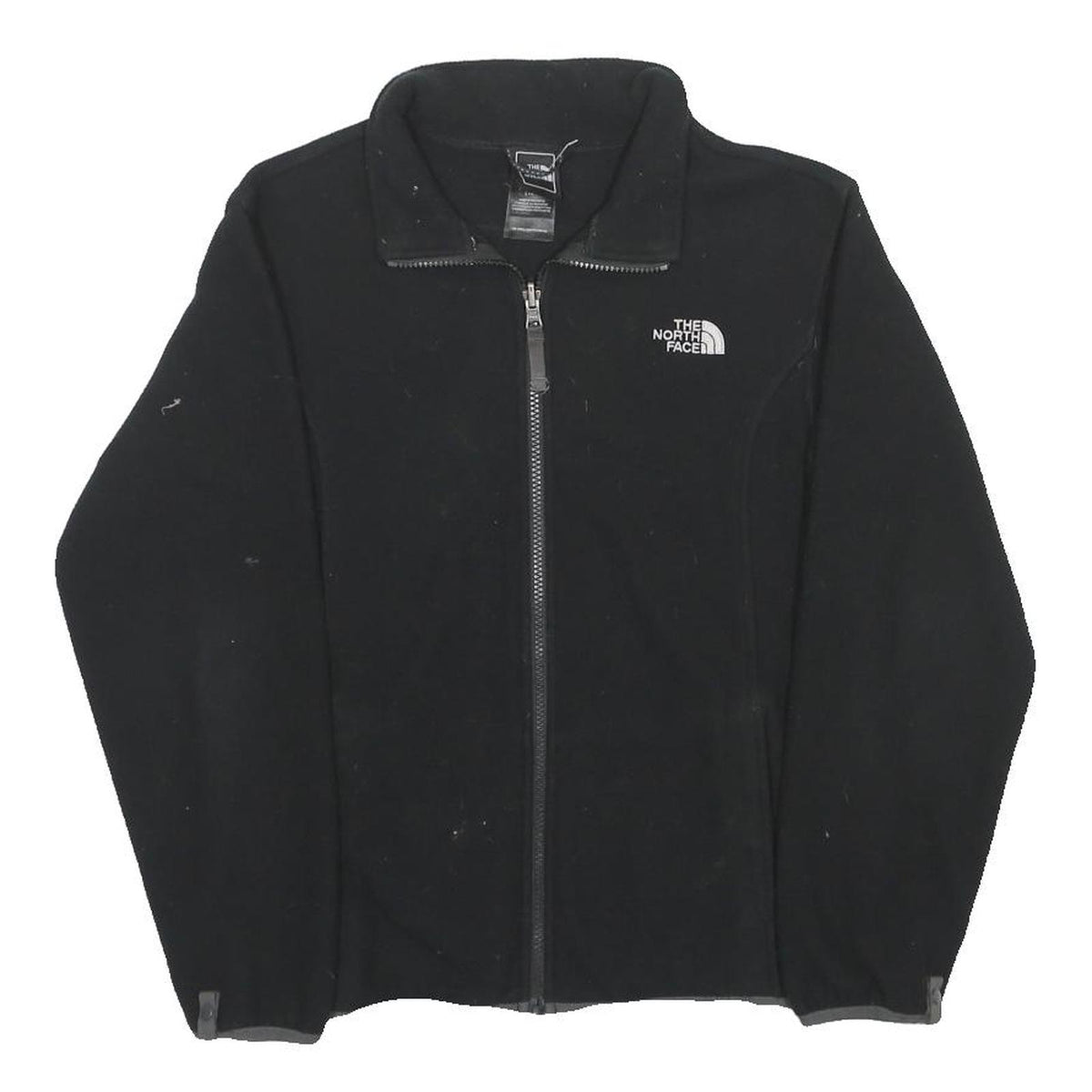 THE NORTH FACE Boys Black Fleece Zip Jacket L Outdoor Casual Warm Layer