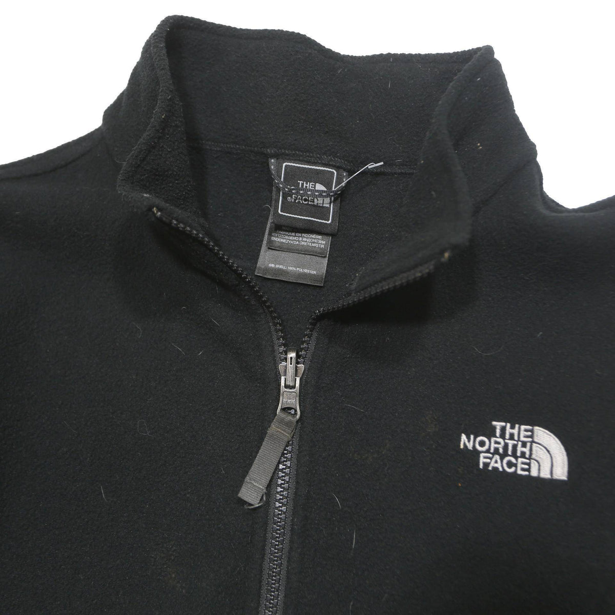 THE NORTH FACE Boys Black Fleece Zip Jacket L Outdoor Casual Warm Layer