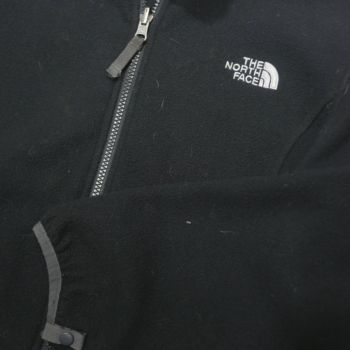 THE NORTH FACE Boys Black Fleece Zip Jacket L Outdoor Casual Warm Layer