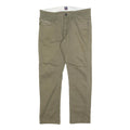 LEE Mens Slim Beige Cotton Blend Trousers W34 L27 Zip Closure Stylish