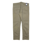 LEE Mens Slim Beige Cotton Blend Trousers W34 L27 Zip Closure Stylish