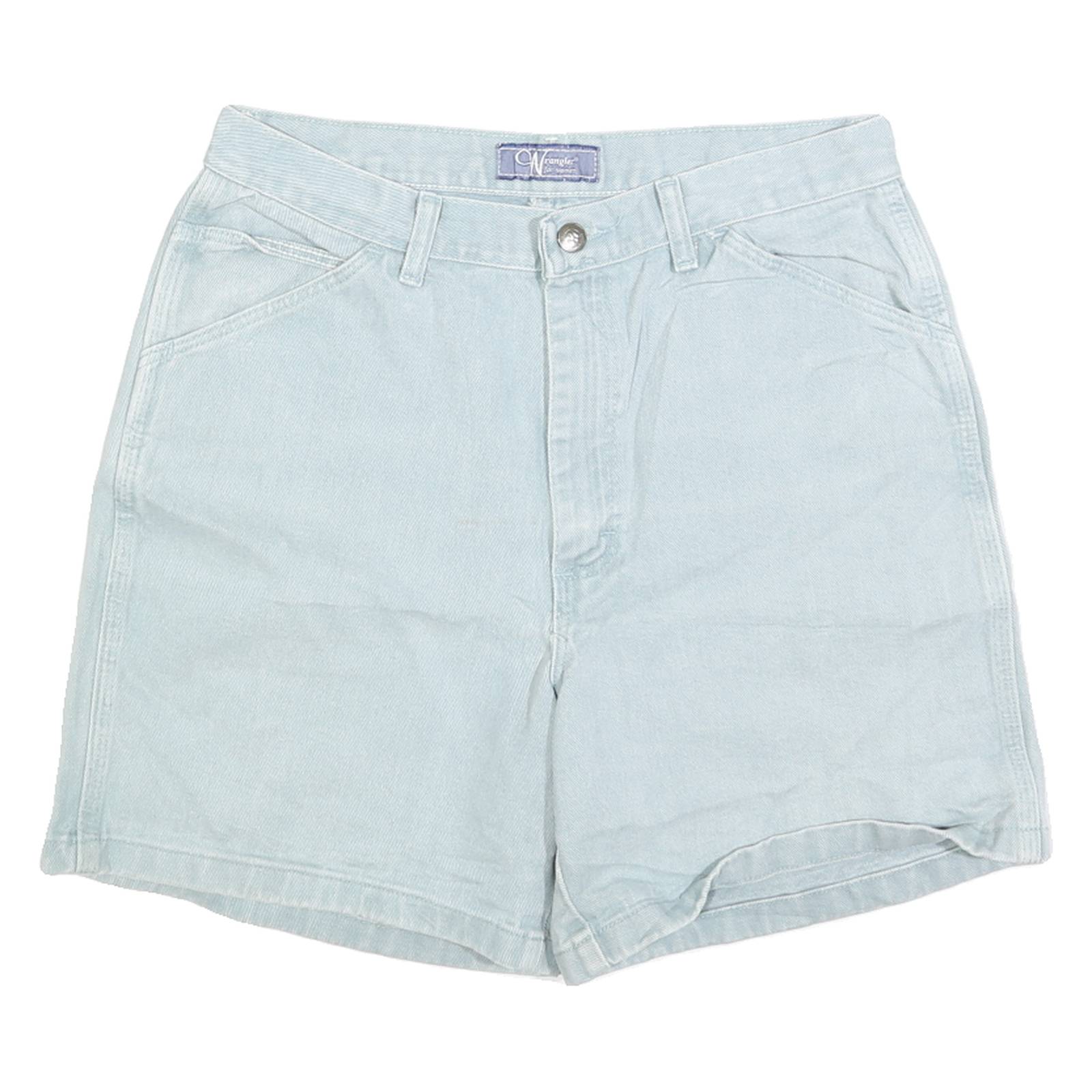 WRANGLER Womens Shorts Blue Casual Plain M W30 Denim 90s Style