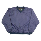 FORRESTER'S Check Training Mens Sweatshirt Blue V-Neck 90s L