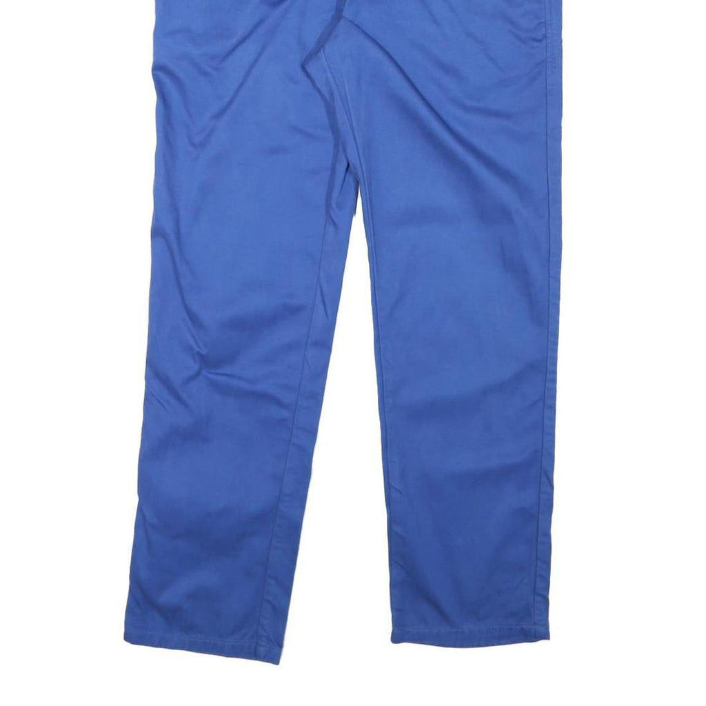 DICKIES Mens Cotton Blend Blue Slim Straight Trousers W32 L28 Classic Workwear