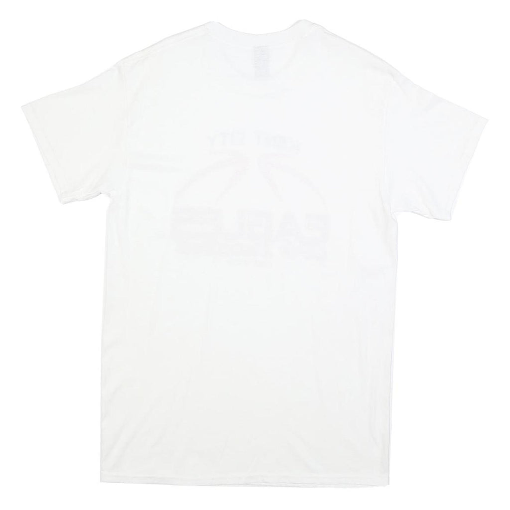 GILDAN Womens White Kent City Eagles Girls Basketball T-Shirt M Short Sleeve