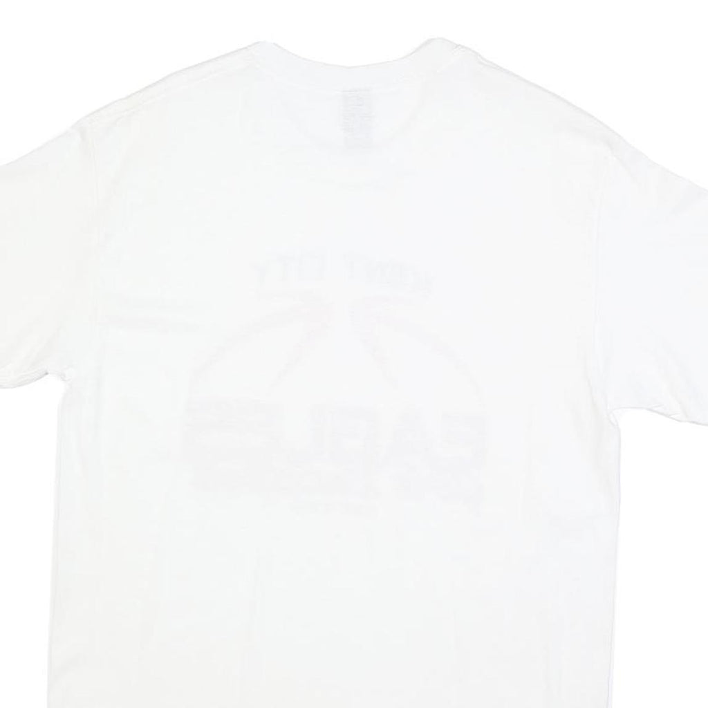 GILDAN Womens White Kent City Eagles Girls Basketball T-Shirt M Short Sleeve