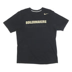 NIKE Mens Black Boilermakers Football Graphic T-Shirt M Short Sleeve Crew Neck