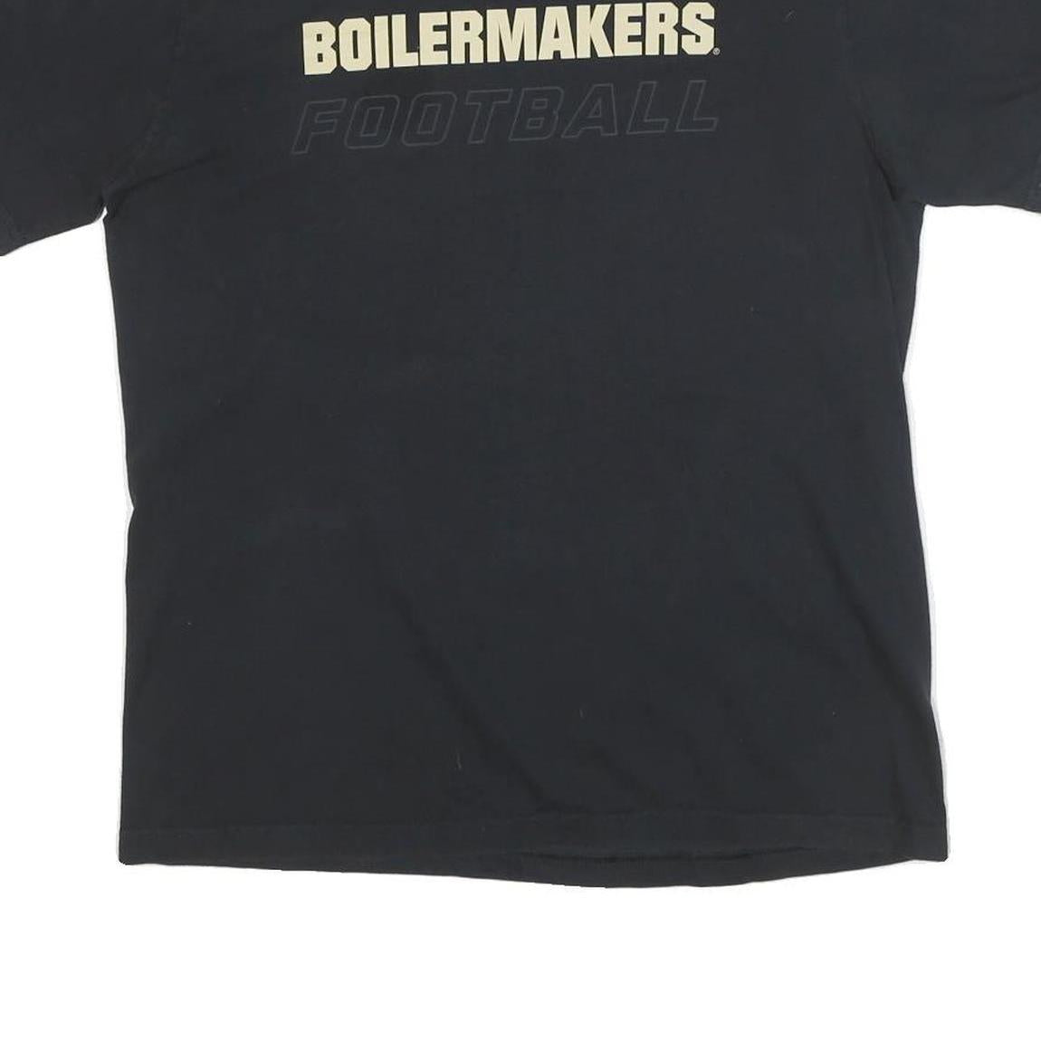 NIKE Mens Black Boilermakers Football Graphic T-Shirt M Short Sleeve Crew Neck
