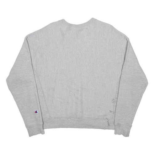 CHAMPION REVERSE WEAVE Womens Grey Crew Neck L Cotton Blend Sweatshirt