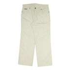 LEE COOPER Mens Cotton Blend Regular Beige Trousers W32 L27 Zip Pocket