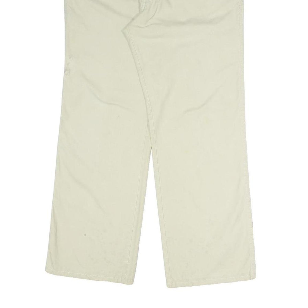 LEE COOPER Mens Cotton Blend Regular Beige Trousers W32 L27 Zip Pocket