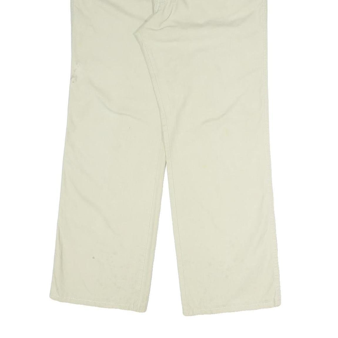 LEE COOPER Mens Cotton Blend Regular Beige Trousers W32 L27 Zip Pocket