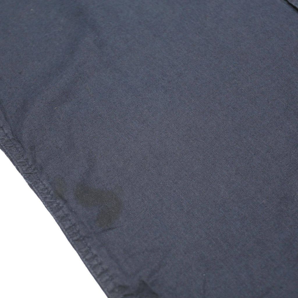 TOMMY HILFIGER Mens Navy Blue Linen Blend Shirt XL Casual Short Sleeve Button