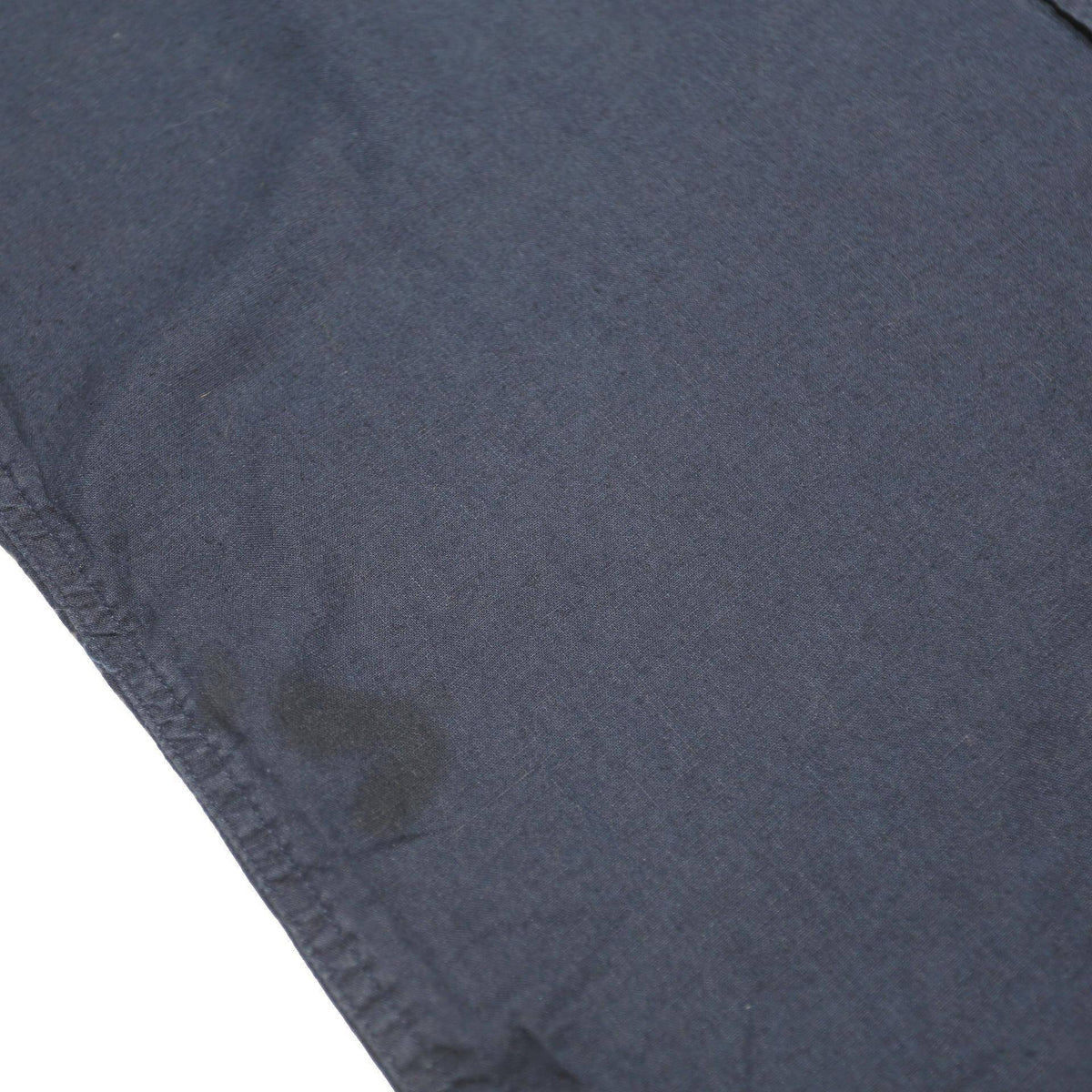 TOMMY HILFIGER Mens Navy Blue Linen Blend Shirt XL Casual Short Sleeve Button