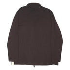 GERRY WEBER Womens Brown & Cream Plain Jumper Zip Crew Neck Cotton Blend UK 20