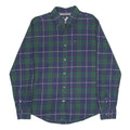TOMMY HILFIGER Mens Blue & Green Checked Shirt M Classic Cotton Button-Down