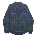 TOMMY HILFIGER Mens Blue & Green Checked Shirt M Classic Cotton Button-Down