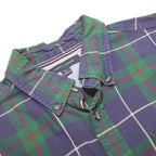 TOMMY HILFIGER Mens Blue & Green Checked Shirt M Classic Cotton Button-Down