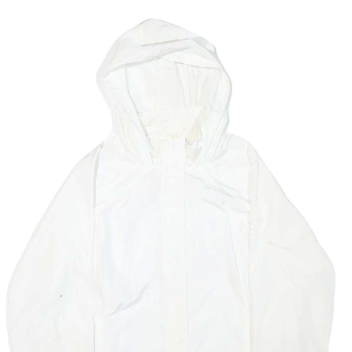 FILA Womens White 2XL Jacket Polyester Blend Plain Zip Closure Lightweight