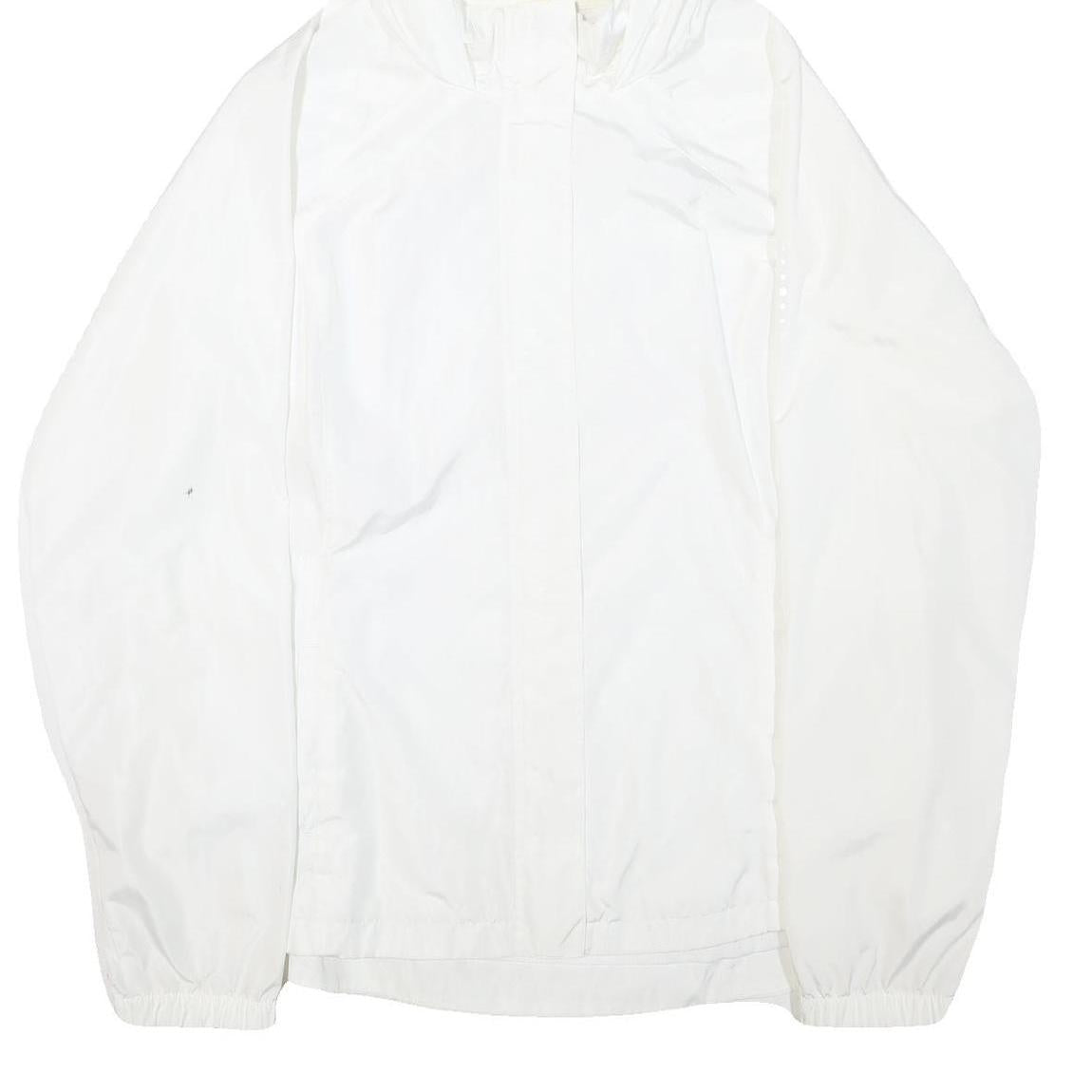 FILA Womens White 2XL Jacket Polyester Blend Plain Zip Closure Lightweight