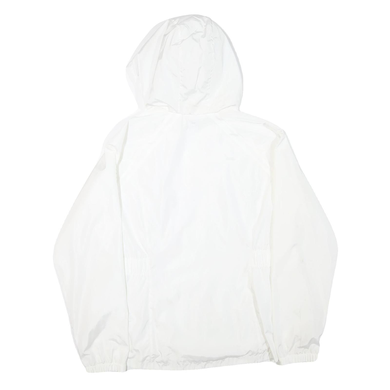 FILA Womens White 2XL Jacket Polyester Blend Plain Zip Closure Lightweight