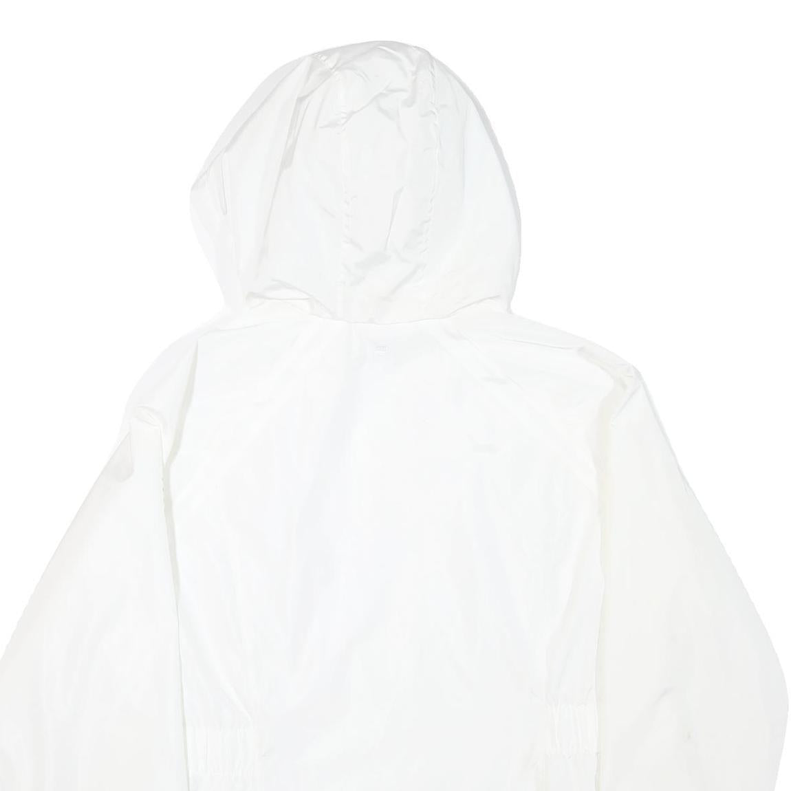 FILA Womens White 2XL Jacket Polyester Blend Plain Zip Closure Lightweight