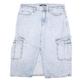CALVIN KLEIN JEANS Womens Blue Denim Cargo Midi Cotton Blend Skirt Size M