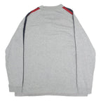 TOMMY HILFIGER Mens Grey 2XL Long Sleeve Henley Denim Stripe Detail