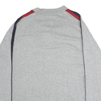 TOMMY HILFIGER Mens Grey 2XL Long Sleeve Henley Denim Stripe Detail