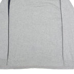 TOMMY HILFIGER Mens Grey 2XL Long Sleeve Henley Denim Stripe Detail