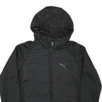 PUMA Womens Black Zip Hooded Casual Jacket UK 14 Polyester Blend Plain