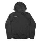 PUMA Womens Black Zip Hooded Casual Jacket UK 14 Polyester Blend Plain