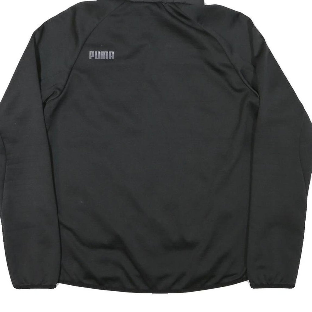 PUMA Womens Black Zip Hooded Casual Jacket UK 14 Polyester Blend Plain
