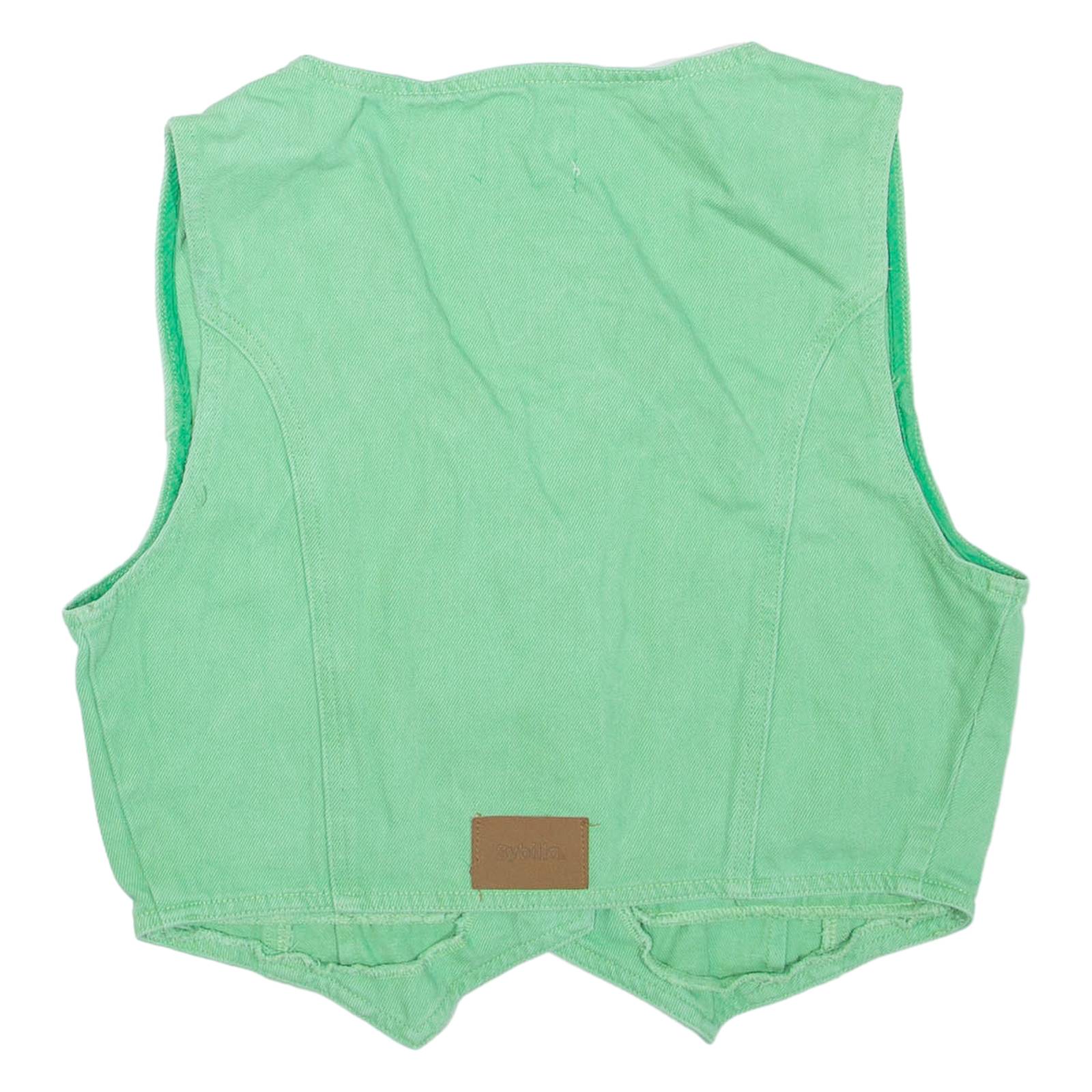 SYBILLA Womens Waistcoat Green L