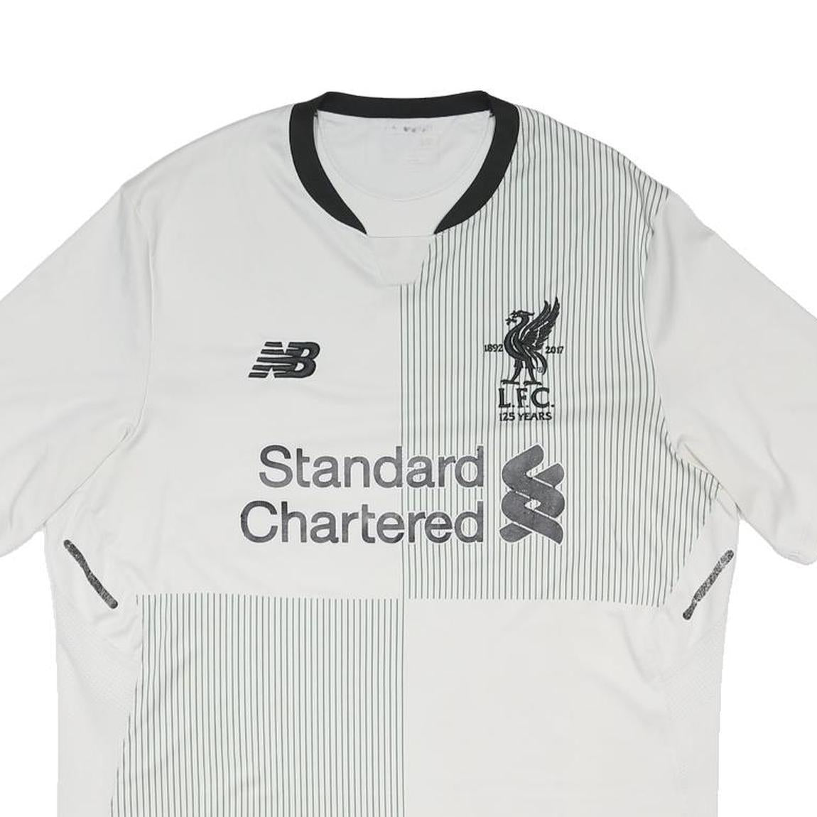 NEW BALANCE 17-18 '125 Years' Away Shirt  Mens White Liverpool FC Jersey L